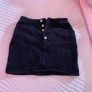 black jean skirt